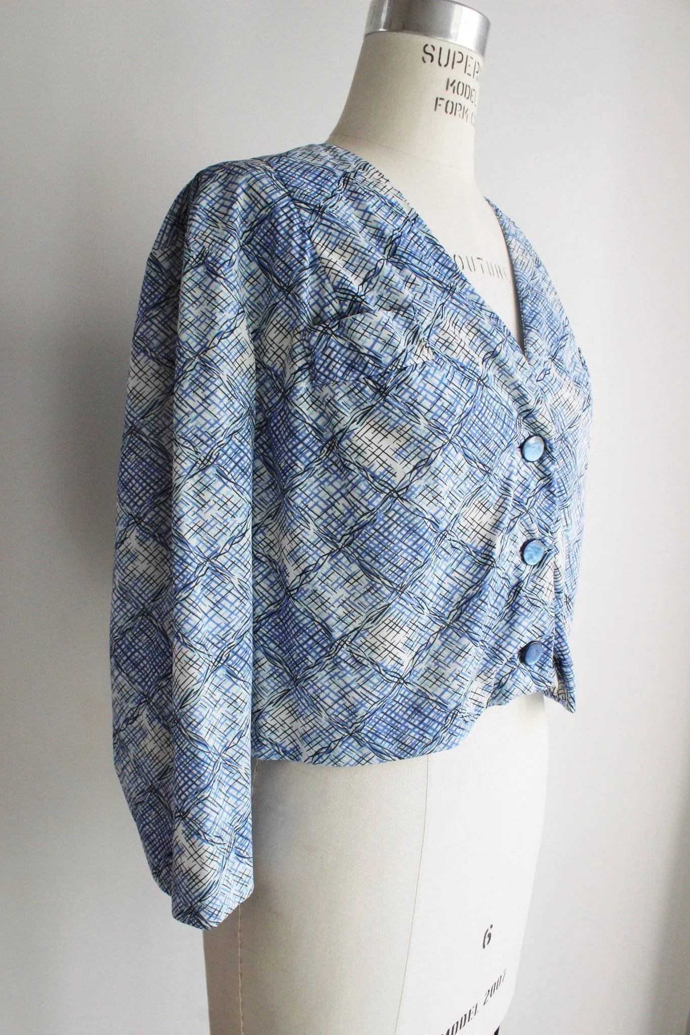Vintage 1950s Nylon Cropped Jacket, Shelton Stroller