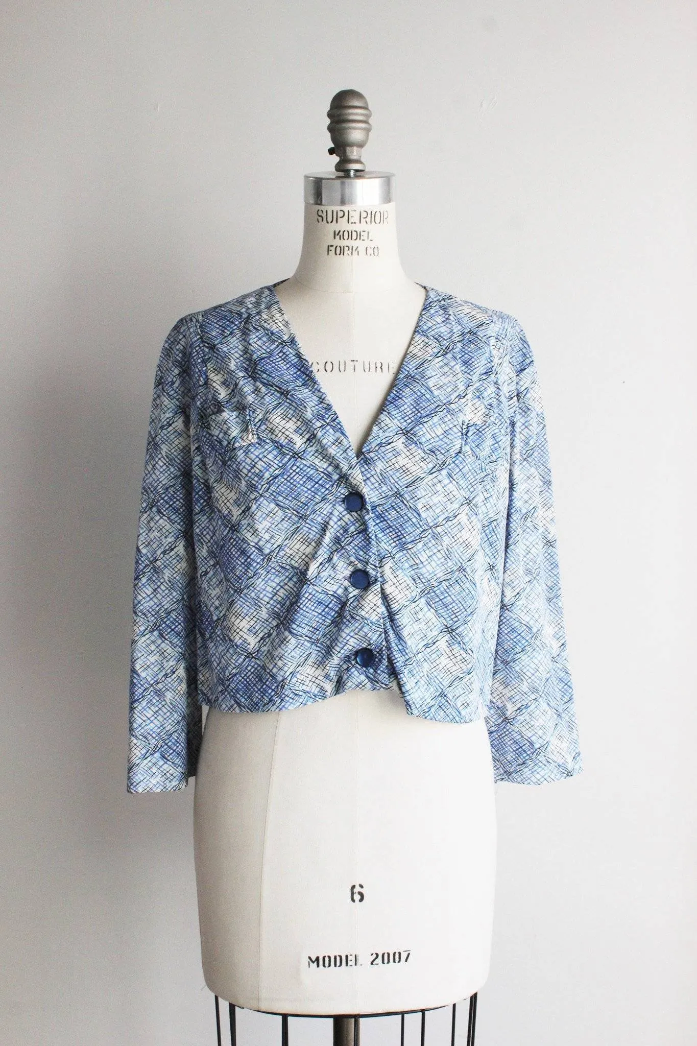 Vintage 1950s Nylon Cropped Jacket, Shelton Stroller